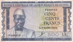 Guinea, 500 Francs, 1960, XF, p14a
Stained
Estimate: USD 40-80