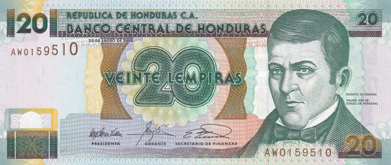 Honduras, 20 Lempiras, 2003, UNC, p87, Radar
Estimate: USD 25-50