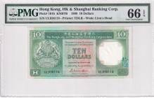 Hong Kong, 10 Dollars, 1988, UNC, p191b
PMG 66 EPQ
Estimate: USD 30-60