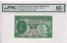 Hong Kong, 1 Dollar, 1956/1959, UNC, p324Ab
PMG 65 EPQ
Estimate: USD 75-150