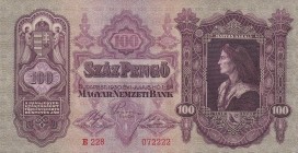 Hungary, 100 Pengö, 1930, AUNC, p98