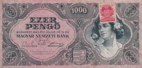 Hungary, 1.000 Pengö, 1945, XF, p118b
