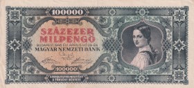 Hungary, 100.000 Milpengö, 1946, XF, p127