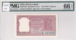 India, 2 Rupees, 1957, UNC, p29a
PMG 66 EPQ
Estimate: USD 30-60