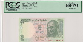 India, 5 Rupees, 2010, UNC, p94A
PCGS 65 PPQ
Estimate: USD 20-40