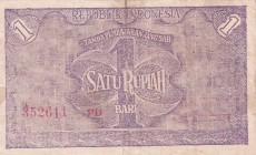 Indonesia, 1 New Rupiah, 1949, VF(+), p35Da
There is tape on the back.
Estimate: USD 600-1200