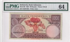 Indonesia, 100 Rupiah, 1959, UNC, p69
PMG 64
Estimate: USD 50-100