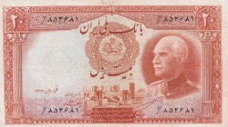 Iran, 20 Rials, 1938, FINE, p34A
There are openings and tears
Estimate: USD 50-100