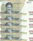 Iran, 100.000 Rials, 2021, UNC, pNew, (Total 5 consecutive banknotes)
Estimate: USD 15-30