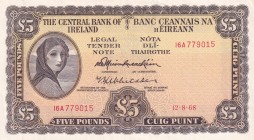 Ireland, 5 Pounds, 1968, XF, p65a
Estimate: USD 75-150