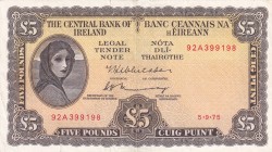 Ireland, 5 Pounds, 1975, XF, p65c
Estimate: USD 60-120