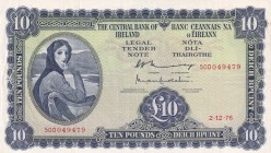 Ireland, 10 Pounds, 1976, VF(-), p66d
Estimate: USD 50-100