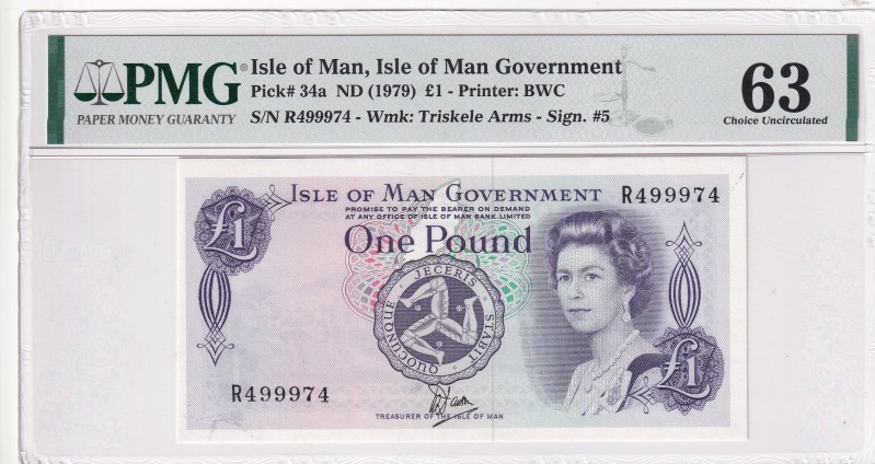 Isle of Man, 1 Pound, 1979, UNC, p34a
PMG 63
Estimate: USD 40-80