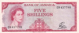 Jamaica, 5 Shillings, 1964, XF, p51Aa
Queen Elizabeth II. Potrait
Estimate: USD 50-100