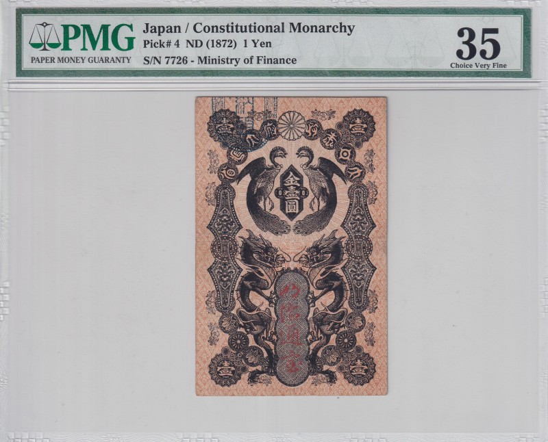 Japan, 1 Yen, 1872, VF, p4
PMG 35
Estimate: USD 300-600