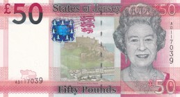 Jersey, 50 Pounds, 2010, UNC, p36a
Portrait of Queen Elizabeth II
Estimate: USD 250-500