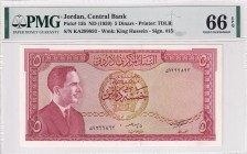 Jordan, 5 Dinars, 1959, UNC, p15b
PMG 66 EPQ
Estimate: USD 125-250