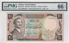 Jordan, 20 Dinars, 1987/1988, UNC, p21c
PMG 66 EPQ
Estimate: USD 125-250