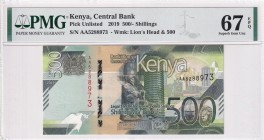 Kenya, 500 Shillings, 2019, UNC, pNew
PMG 67 EPQ, High condition
Estimate: USD 35-70