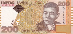 Kyrgyzstan, 200 Sum, 2004, UNC, p22
Estimate: USD 15-30