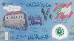 Lebanon, 50.000 Livres, 2013, UNC, p96
Commemorative and Polymer Banknote
Estimate: USD 75-150