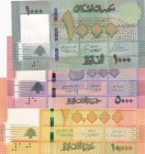 Lebanon, 1.000-5.000-10.000 Livres, 2014/2016, UNC, p90c; p91b; p92b, (Total 3 banknotes)
Estimate: USD 20-40