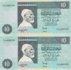 Libya, 10 Dinars, 1991, UNC, p61b, (Total 2 consecutive banknotes)
Estimate: USD 25-50