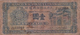 Macau, 1 Pataca, 1945, FINE, p28
There are stains and openings.
Estimate: USD 75-150