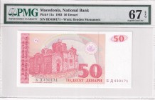 Macedonia, 50 Denari, 1993, UNC, p11a
PMG 67 EPQ, High condition
Estimate: USD 30-60