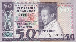 Madagascar, 50 Francs=10 Ariary, 1974/1975, UNC, p62