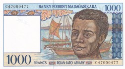 Madagascar, 1.000 Francs=200 Ariary, 1994, UNC, p76b