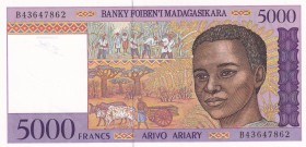 Madagascar, 5.000 Francs=1.000 Ariary, 1995, UNC, p78b
There's a loser
Estimate: USD 15-30