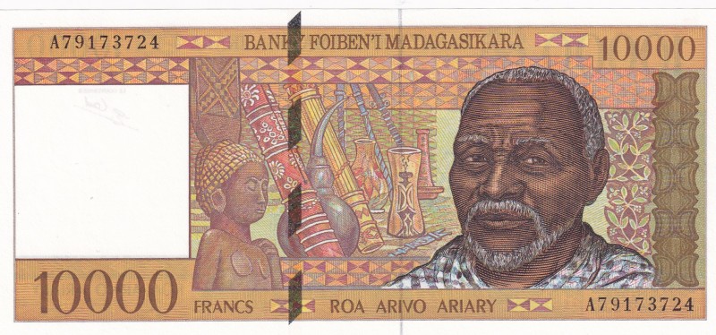 Madagascar, 10.000 Francs=2.000 Ariary, 1995, UNC, p79
Estimate: USD 20-40