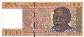 Madagascar, 10.000 Francs=2.000 Ariary, 1995, UNC, p79
Estimate: USD 20-40
