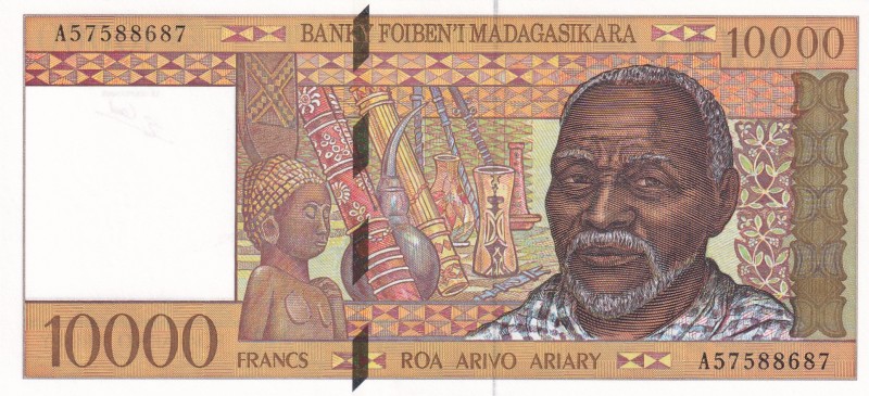 Madagascar, 10.000 Francs=2.000 Ariary, 1995, UNC, p79
Estimate: USD 20-40