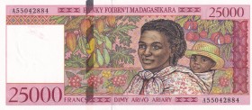 Madagascar, 25.000 Francs=5.000 Ariary, 1998, UNC, p82
Estimate: USD 15-30
