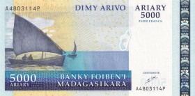 Madagascar, 5.000 Ariary, 2003, UNC, p91a