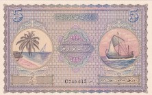 Maldives, 5 Rupees, 1960, UNC, p4b
Estimate: USD 75-150