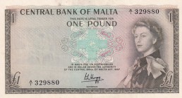 Malta, 1 Pound, 1967, AUNC, p29a
Estimate: USD 50-100