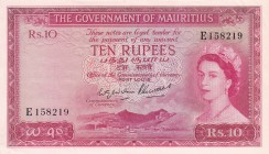 Mauritius, 10 Rupees, 1954, UNC, p28
Queen Elizabeth II. Potrait
Estimate: USD 3000-6000