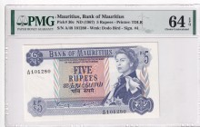 Mauritius, 5 Rupees, 1967, UNC, p30c
PMG 64 EPQ
Estimate: USD 40-80