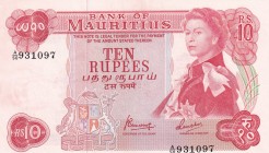 Mauritius, 10 Rupees, 1967, AUNC, p31c
Queen Elizabeth II. Potrait
Estimate: USD 25-50