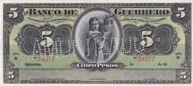 Mexico, 5 Pesos, 1906/1914, UNC, pS298, REMAINDER
Estimate: USD 40-80