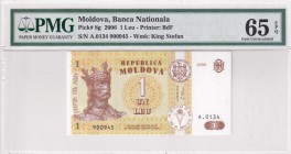 Moldova, 1 Leu, 2006, UNC, p8g
PMG 65 EPQ
Estimate: USD 15-30