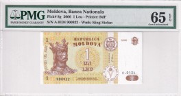 Moldova, 1 Leu, 2006, UNC, p8g
PMG 65 EPQ
Estimate: USD 25-50