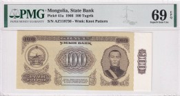 Mongolia, 100 Tugrik, 1966, UNC, p41a
PMG 69 EPQ, High condition
Estimate: USD 150-300