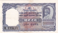 Nepal, 10 Mohru, 1951, XF, p3
Slightly stained