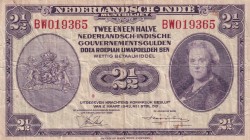Netherlands Indies, 2 1/2 Gulden, 1943, VF, p117a
There are pinholes and spots.
Estimate: USD 25-50