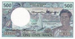 New Hebrides, 500 Francs, 1970/1981, UNC, p19c
Estimate: USD 30-60