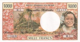 New Hebrides, 1.000 Francs, 1979, UNC, p20c
Estimate: USD 50-100
